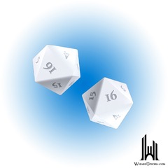 Heavy Metal D20 - 2 Dice Set Vivid White